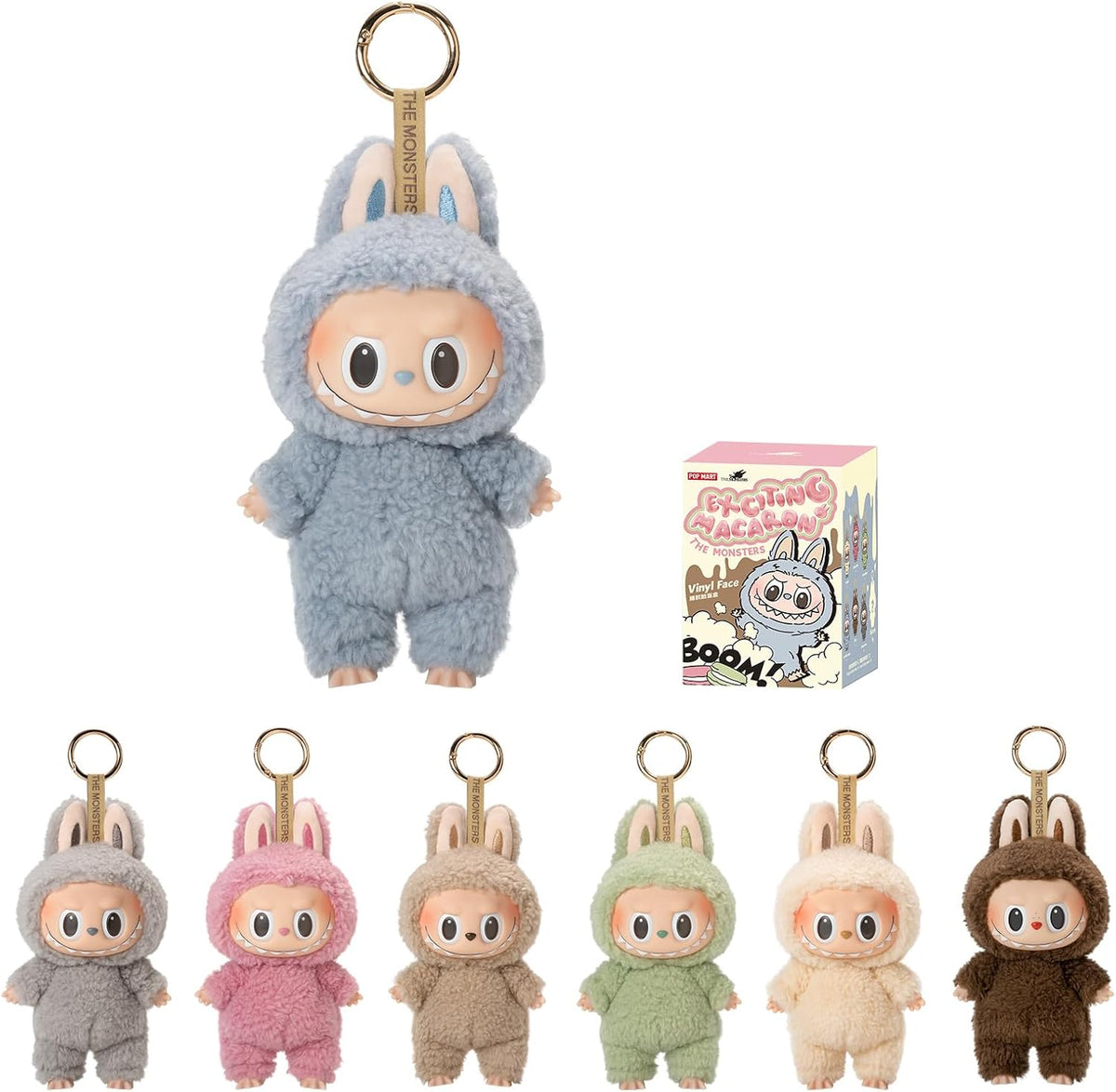 Labubu The Monsters 6 Inch Plush Figure Exciting Macarons - Vinyl Face Plush Pendant Blind Box (Authentic)