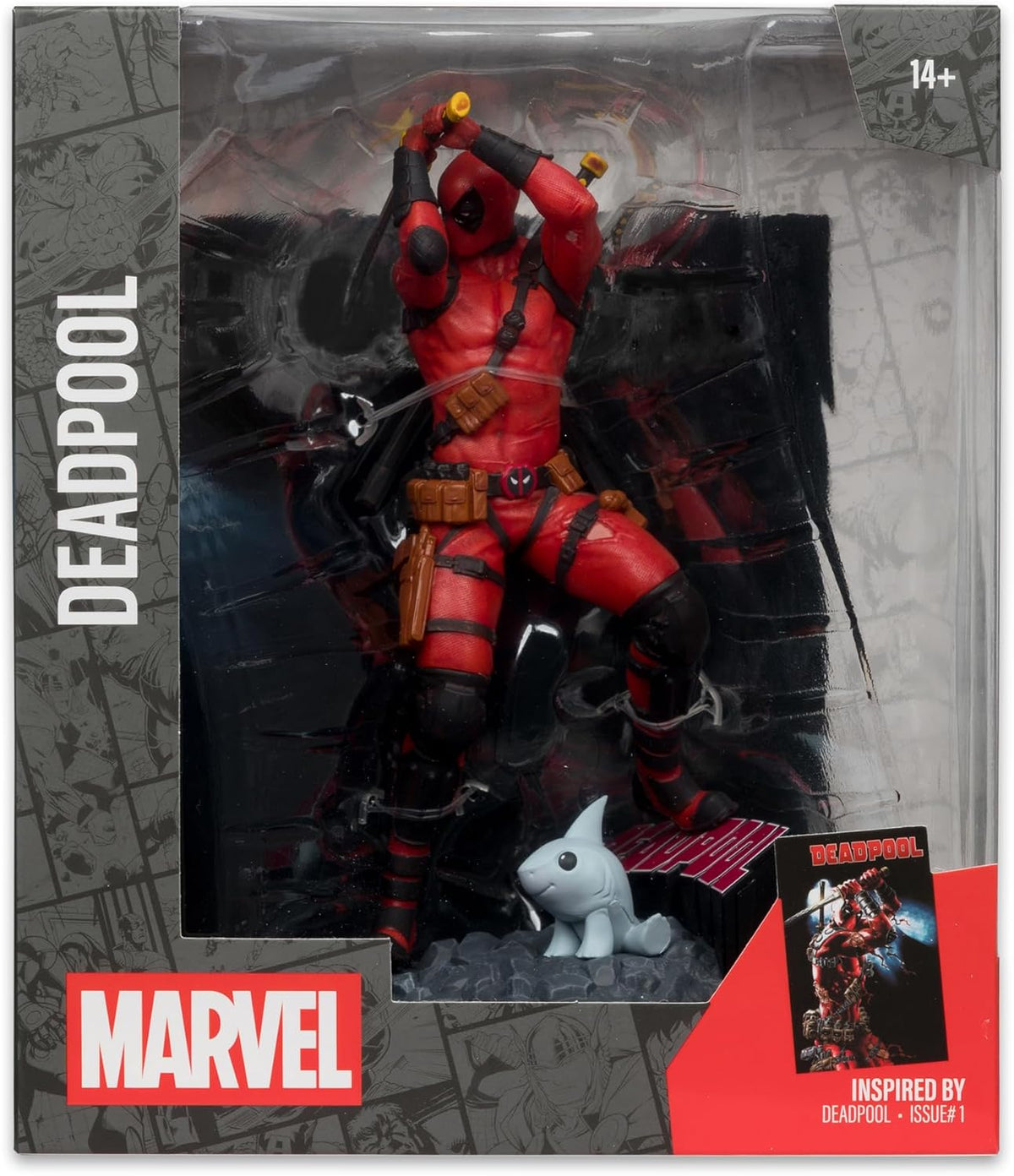 Marvel Collectible 7 Inch Statue Figure 1/10 Scale Posed Scene - Deadpool (Deadpool #1)