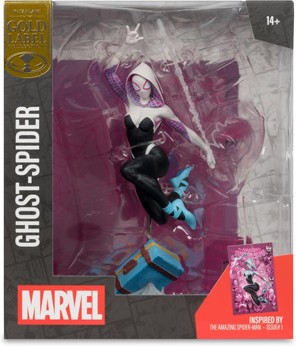 Marvel Collectible 7 Inch Statue Figure 1/10 Scale Posed Scene Exclusive - Ghost Spider Gold Label