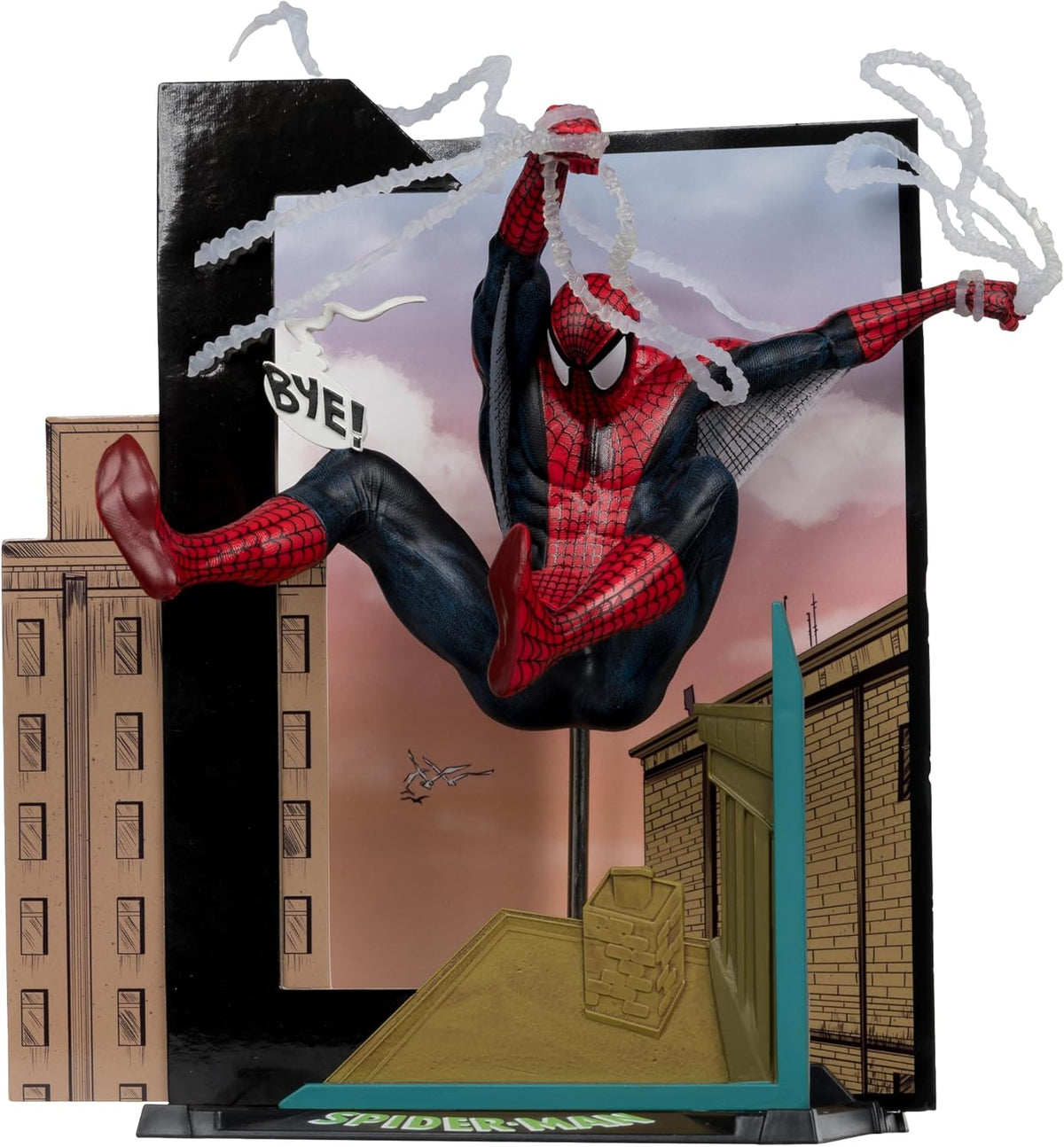 Marvel Collectible 7 Inch Statue Figure 1/10 Scale Posed Scene - Spider-Man #6