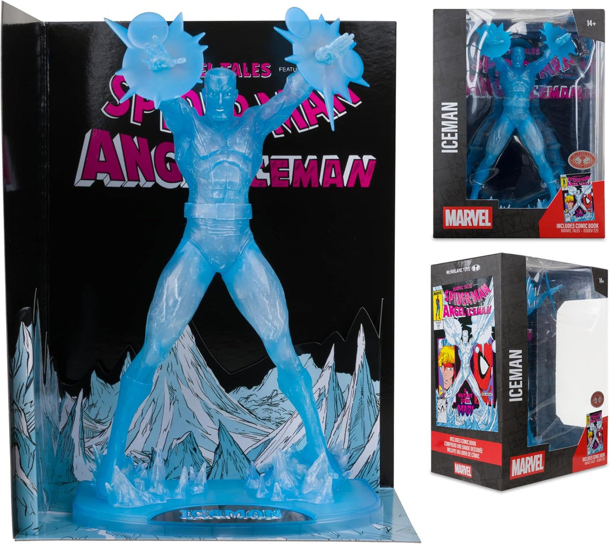 Marvel Collectible 12 Inch Statue Figure 1/6 Scale Posed Exclusive - Iceman Red Platinum