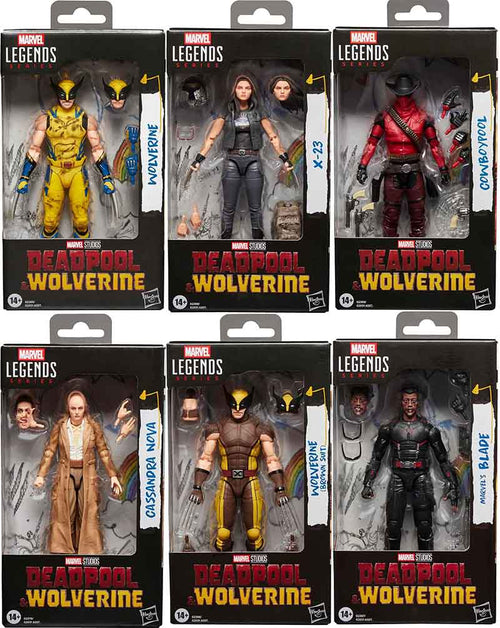 Marvel Legends Deadpool & Wolverine 6 Inch Action Figure Wave 3 - Set of 6