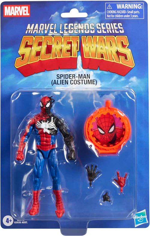 Marvel Legends Retro 6 Inch Action Figure Secret Wars Wave 2 - Spider-Man Alien Costume