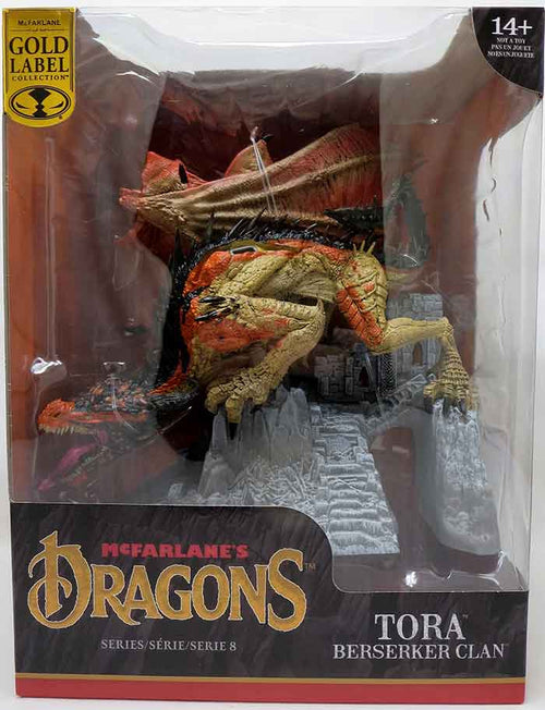 McFarlane Dragons 8 Inch Static Figure Series 8 Exclusive - Berserker Clan Varian Gold Label (Non Mint Packaging)