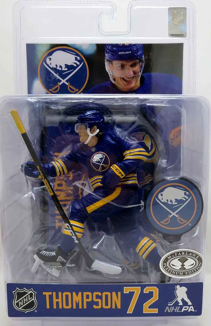 McFarlane SportsPicks NHL 7 Inch Static Figure Exclusive - Tage Thompson Blue Jersey Platinum