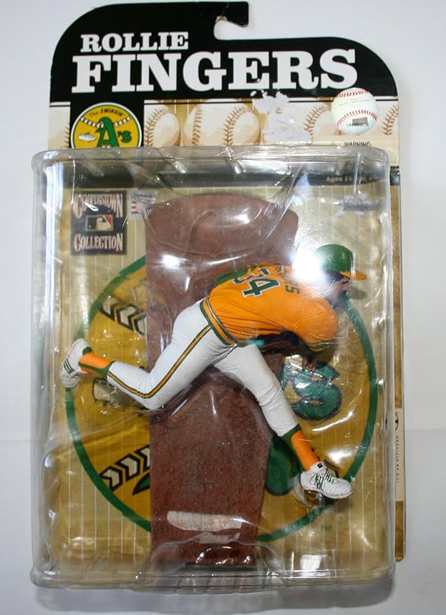 MLB Baseball Sportpicks 6 Inch Static Figure Cooperstown Series 6 - Rollie Fingers Yellow Jersey