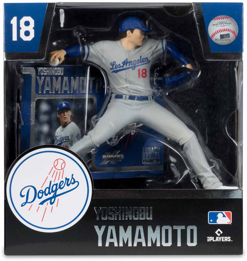 MLB Baseball SportsPicks 7 Inch Static Figure Posed - Yoshinobu Yamamoto Grey Jersey