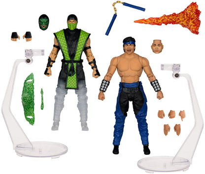 Mortal Kombat Klassic 7 Inch Action Figure 2-Pack - Liu Kang vs Reptile