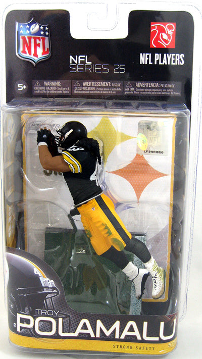 NFL Football 6 Inch Static Figure Series 25 - Troy Polamalu Black Jersey