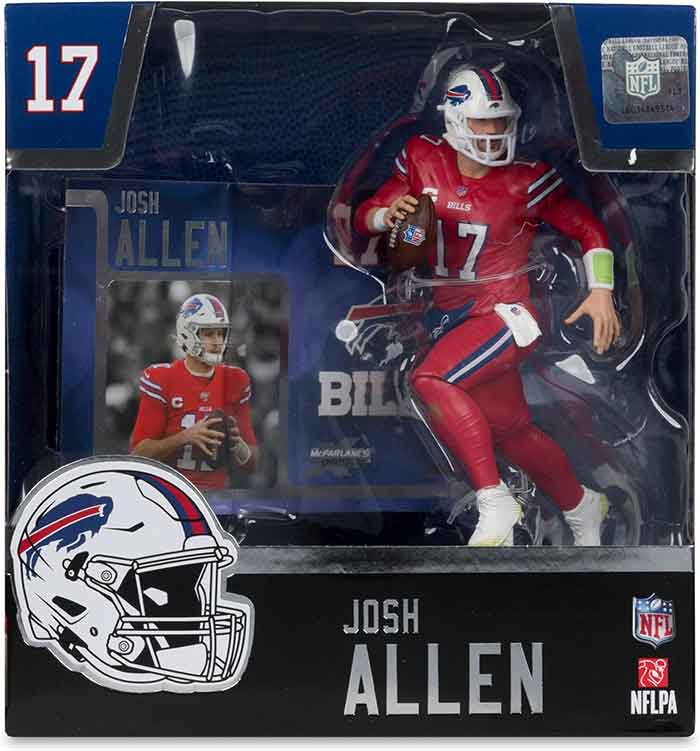 NFL Football Sportspicks 7 Inch Static Figure - Josh Allen Red Jersey #51