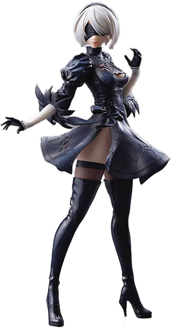 Nier Automata 12 Inch Statue Figure Statuette - NieRAutomata Ver.1.1a. 2B With Blindfold