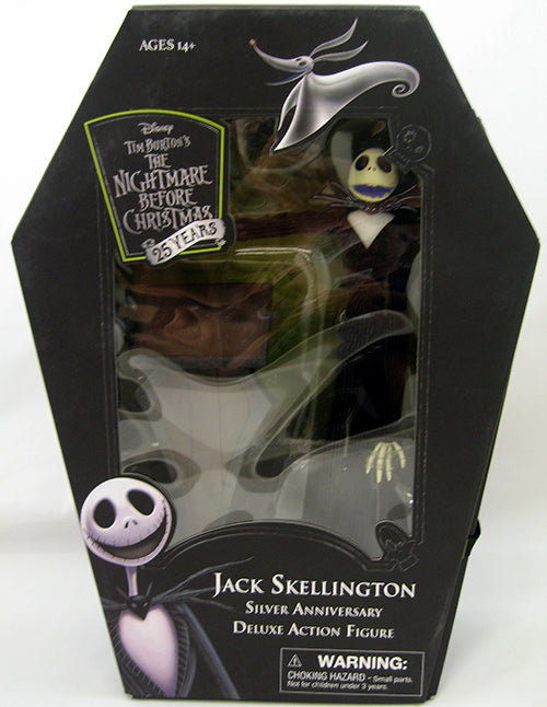 Nightmare Before Christmas 10 Inch Action Figure Silver Anniversary Series - Jack Skellington