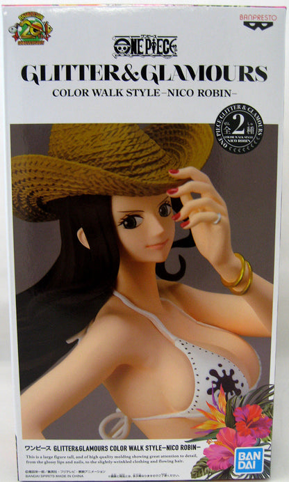 One Piece 6 Inch Static Figure Glitter & Glamour - Robin Color Walk White Bikini Blue Shorts