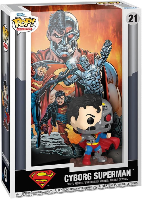 Pop DC Heroes Superman 3.75 Inch Action Figure Comic Covers - Cyborg Superman #21