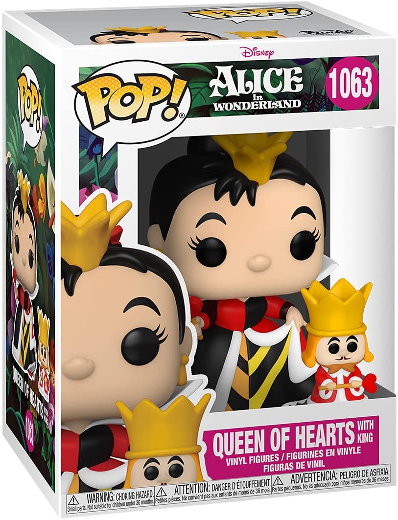 Pop Disney Alice In Wonderland 3.75 Inch Action Figure - Queen Of Hearts with King #1063