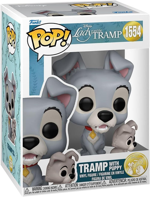 Pop Disney Lady and The Tramp 3.75 Inch Action Figure - Tramp with Puppy #1554