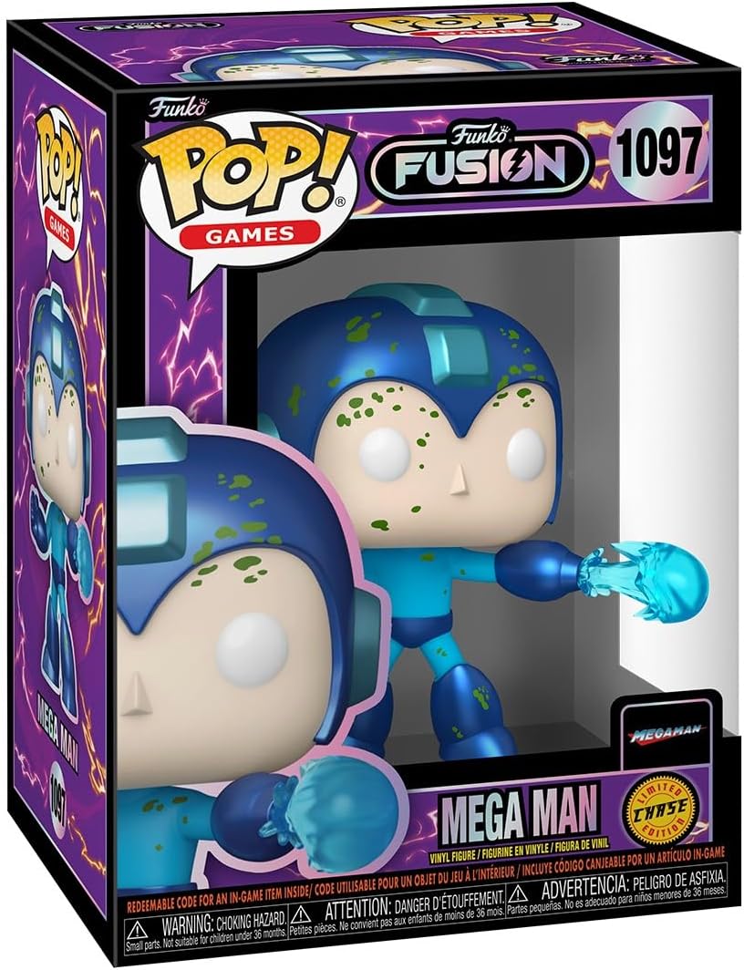 Pop Games Megaman 3.75 Inch Action Figure Fusion Exclusive - Mega Man #1097 Chase