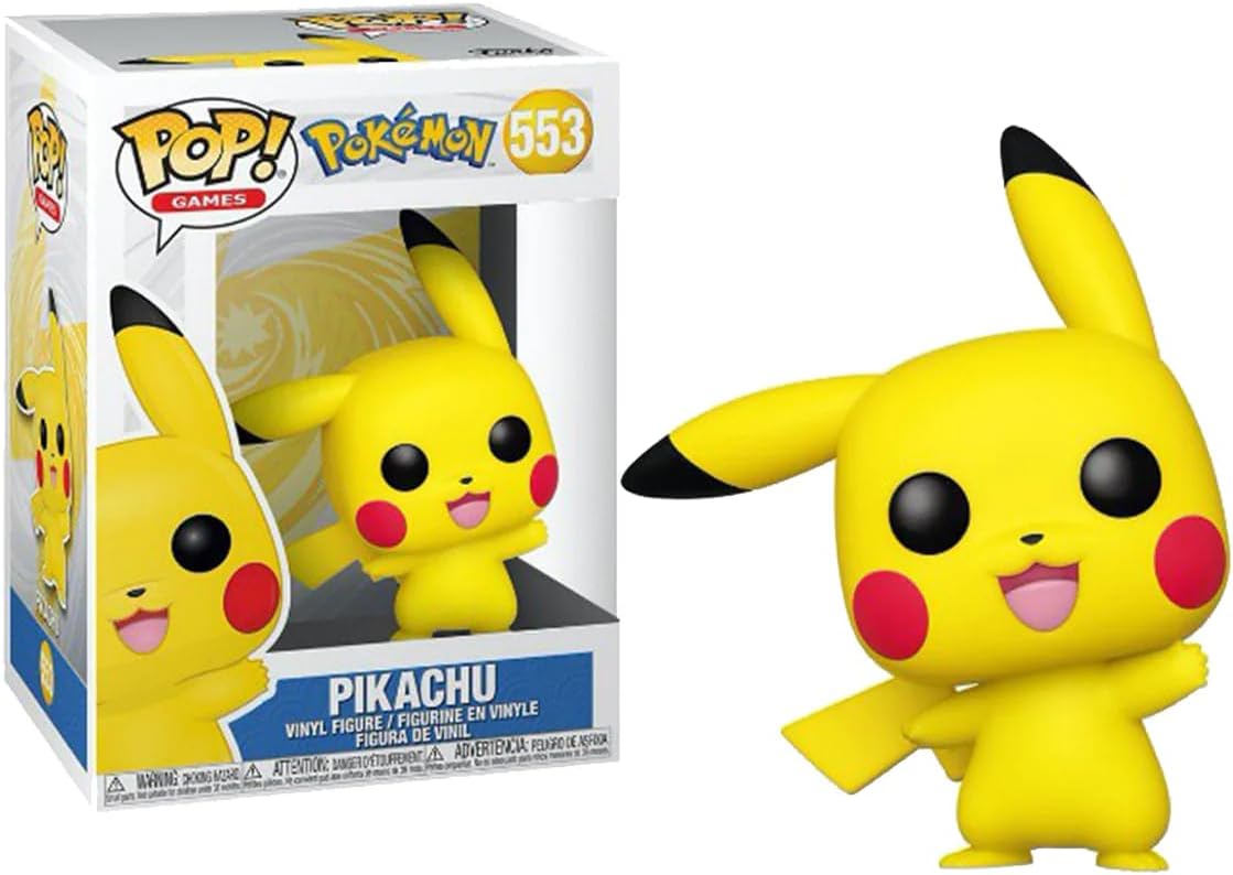 Pop Games Pokemon 3.75 Inch Action Figure - Pikachu Waving (Flocked) #553