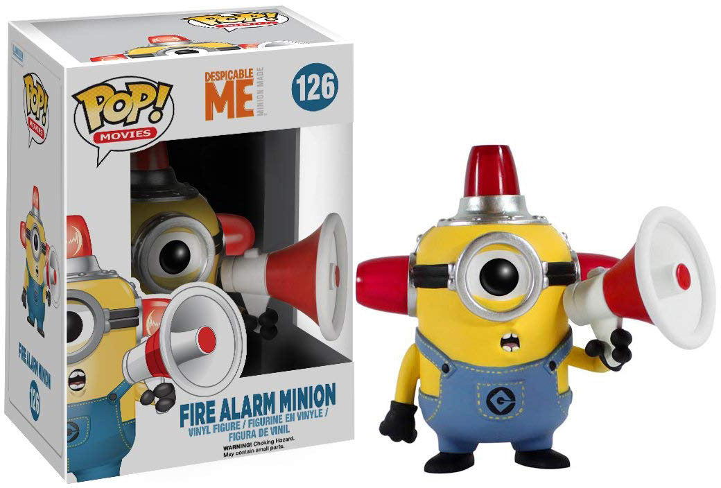Pop Movies 3.75 Inch Action Figure Despicable Me - Fire Alarm Minion #126