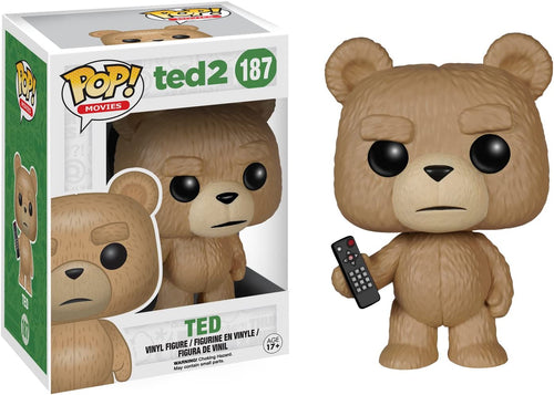 Pop Movies Ted 2 3.75 Inch Action Figure - Ted with Remote #187 (Sub-Standard Packaging)