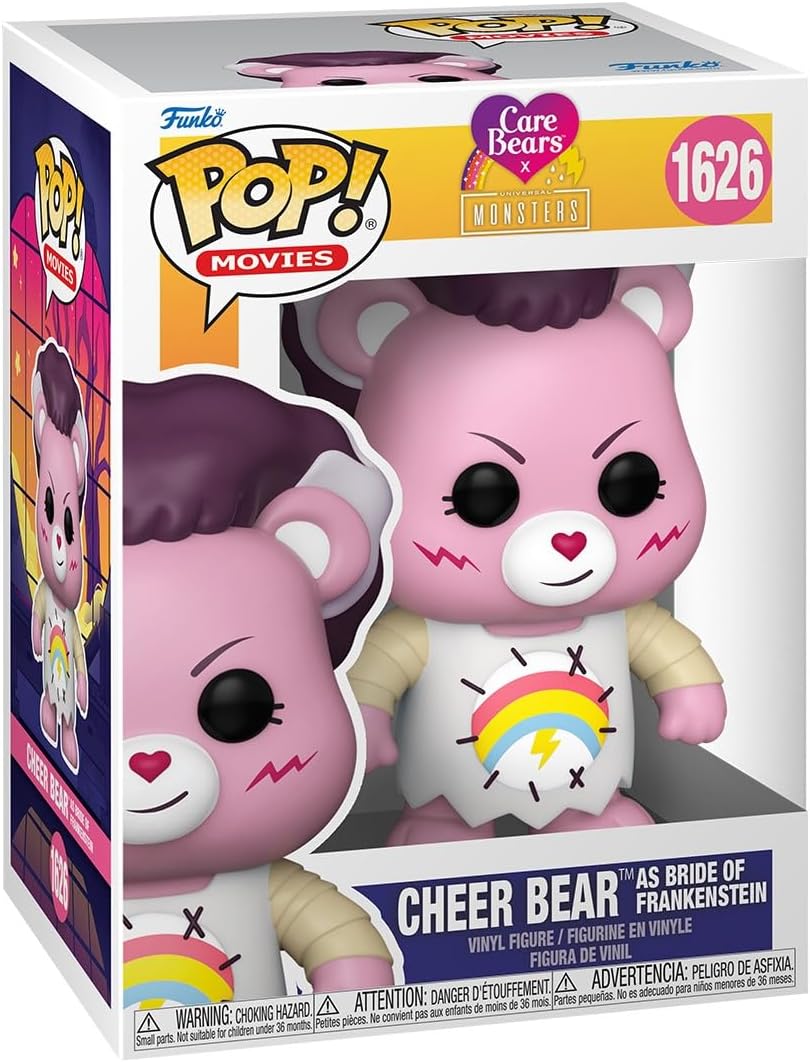 Pop Movies Universal Monsters x Care Bears 3.75 Inch Action Figure - Cheer Bear Bride of Frankenstein #1626