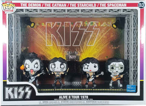 Pop Rocks KISS 3.75 Inch Action Figure 4-Pack - Alive Tour 1978 (Sub-Standard Packaging)