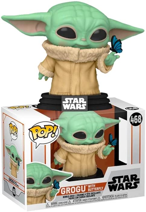 Pop Star Wars Star Wars The Mandalorian 3.75 Inch Action Figure Exclusive - Grogu with Butterfly #468