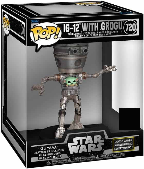 Pop Star Wars The Mandalorian 6 Inch Action Figure Deluxe Exclusive - IG-12 with Grogu #720