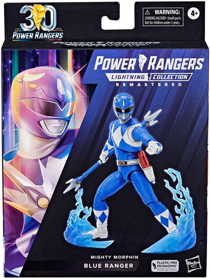 Power Rangers 30th Anniversary Lightning Collection 6 Inch Action Figure Remastered - Blue Ranger (Mighty Morphin)