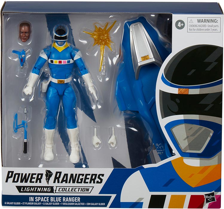 Power Rangers Lightning Collection 6 Inch Action Figure Deluxe (2022 Wave 1) - In Space Blue Ranger & Galaxy Glider