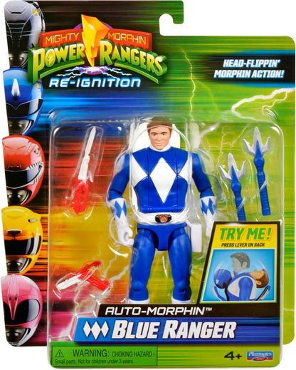 Power Rangers Re-Ignition 6 Inch Action Figure Auto Morphin - Blue Ranger