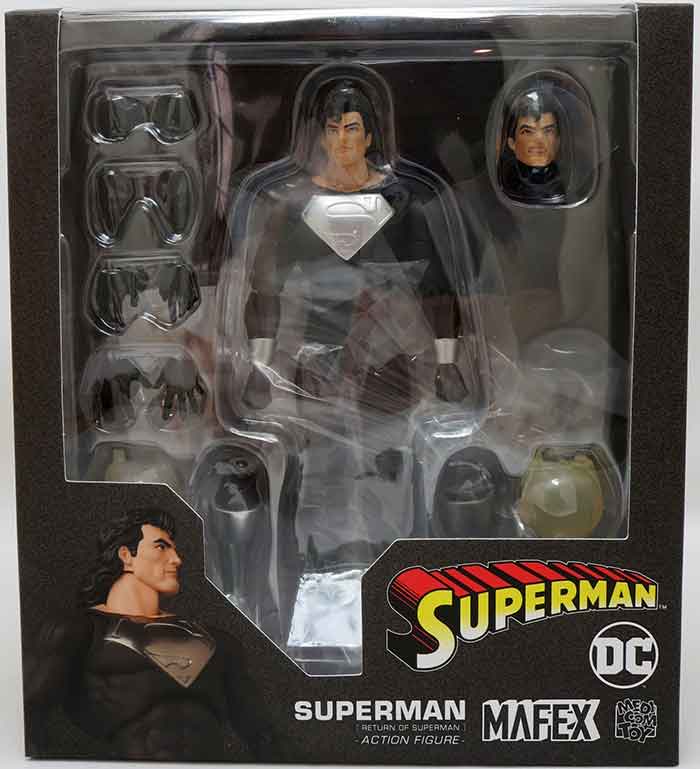 Return Of Superman 6 Inch Action Figure Mafex - Black Suit Superman