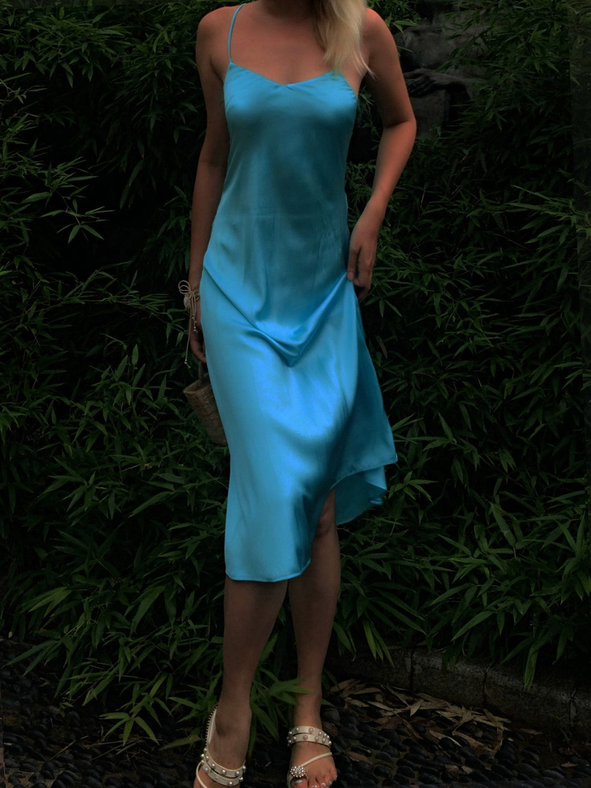 SAMPLE SALE *  Hui V Neck Classic Mulberry Silk dress