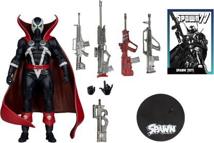 Spawn Digital Collectible 7 Inch Action Figure Exclusive - Spawn 1977 Black and White Red Platinum
