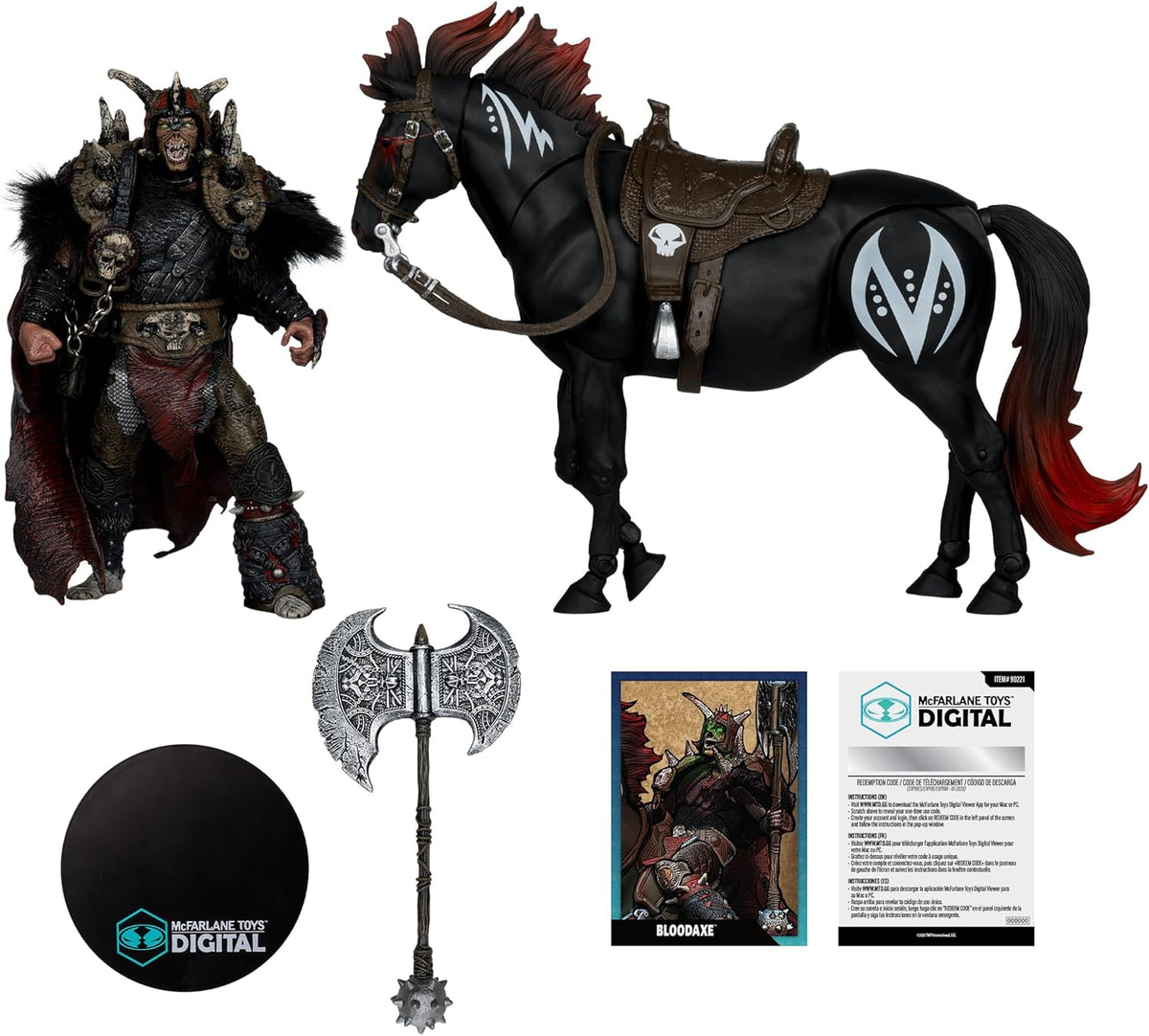 Spawn The Dark Ages 7 Inch Scale Action Figure 2-Pack - Bloodaxe with Horse