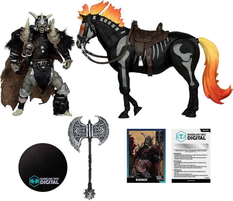 Spawn The Dark Ages 7 Inch Scale Action Figure 2-Pack Exclusive - Bloodaxe with Horse Gold Label