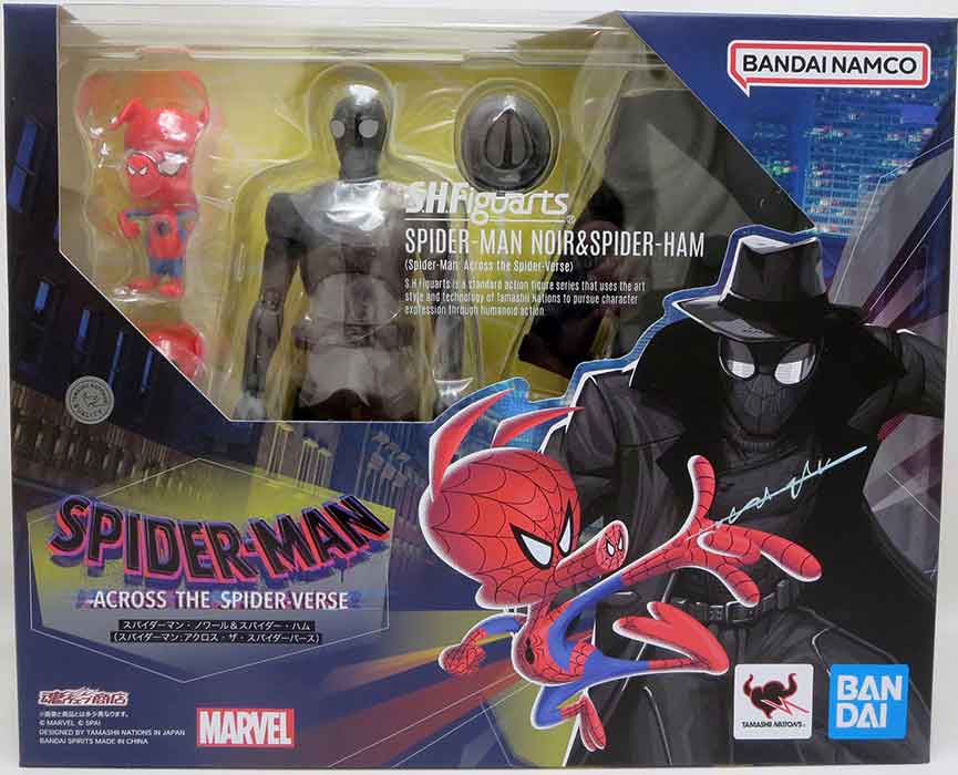Spider-Man Across The Spider-Verse 6 Inch Action Figure S.H. Figuarts - Spider-Man Noir & Spider-Ham