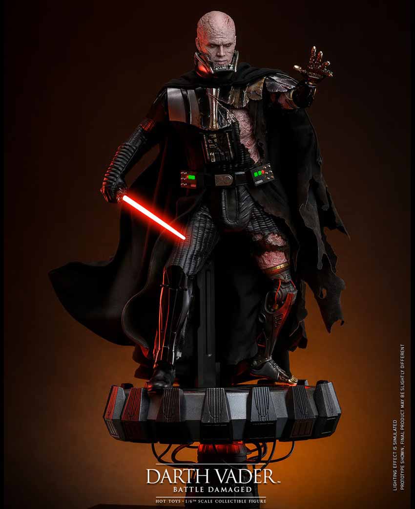 Star Wars 12 Inch Action Figure 1/6 Scale - Darth Vader Battle Damaged Hot Toys 913612