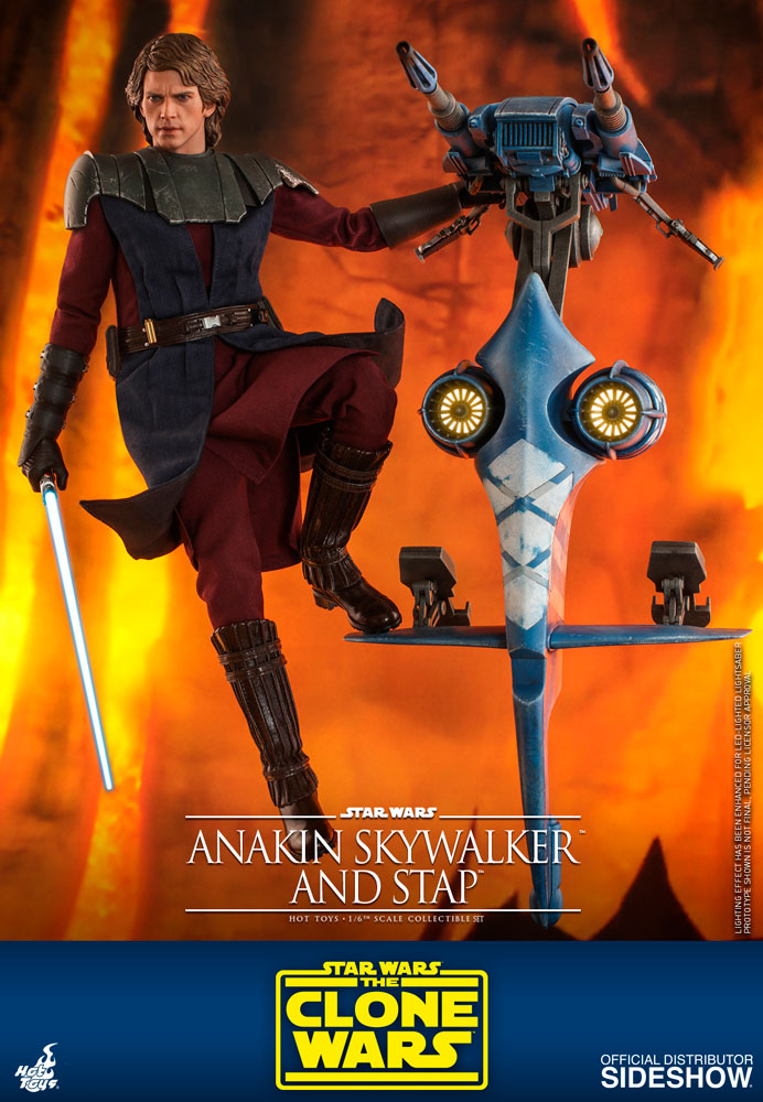 Star Wars The Clone Wars 12 Inch Action Figure 1/6 Scale Series - Anakin Skywalker and STAP 906795