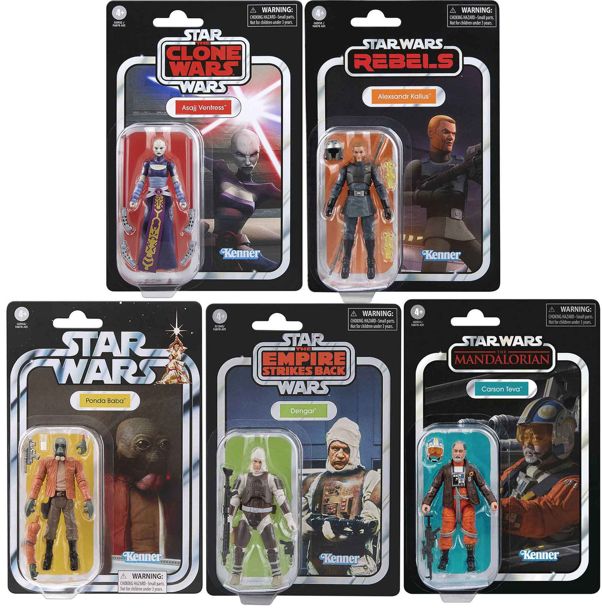 Star Wars The Vintage Collection 3.75 Inch Action Figure (2025 Wave 2B) - Set of 5 (VC363 - VC365 + VC01A + VC70)