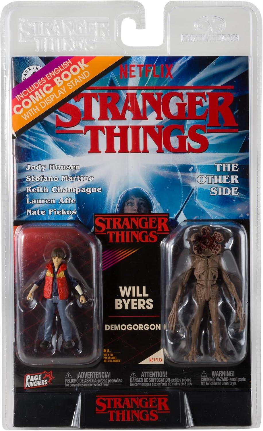 Stranger Things 3 Inch Action Figure Page Punchers - Will Byers and Demogorgon