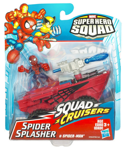 Superhero Squad 2 Inch Scale Vehicle Figure Squad Cruisers Series - Spider Splasher (Shelf Wear Packaging)