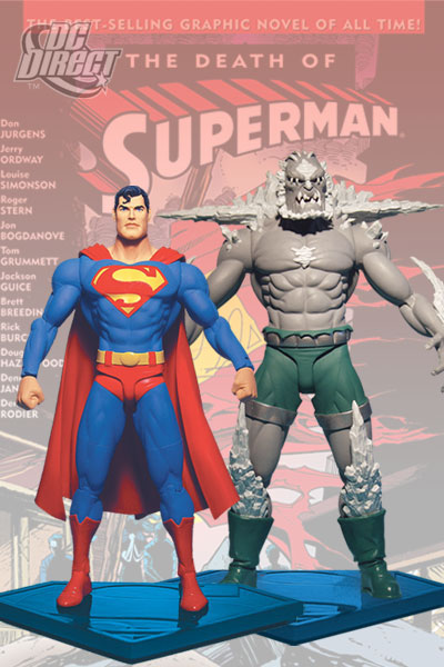 Superman vs Doomsday Action Figures Series 1: Superman vs Doomsday Two-Pack Collector Set