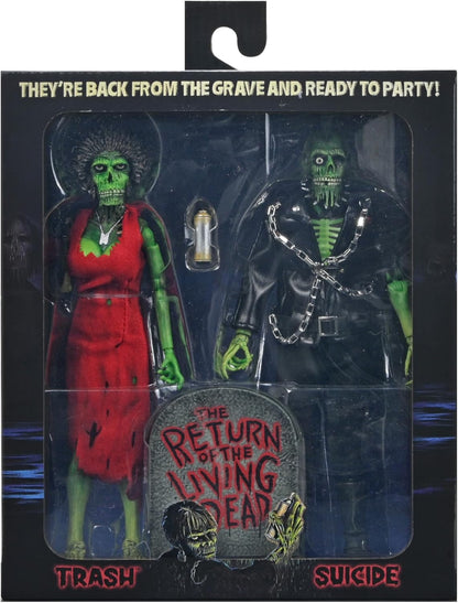The Return of The Living Dead 8 Inch Action Figure Clothed Series 2-Pack - Zombie Trash & Suicide