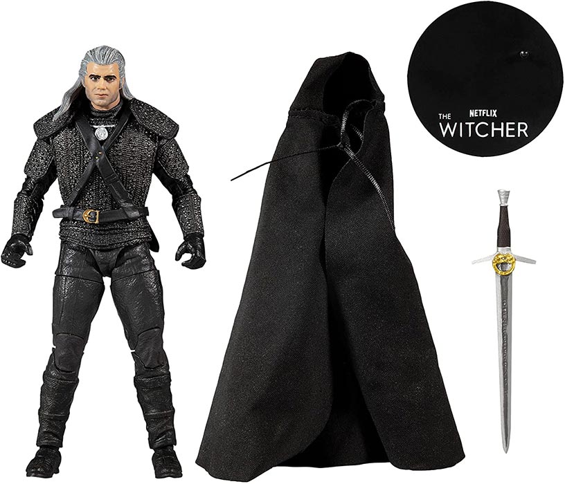 The Witcher Netflix 7 Inch Action Figure Wave 1 - Geralt Of Rivia with Cloth Cape