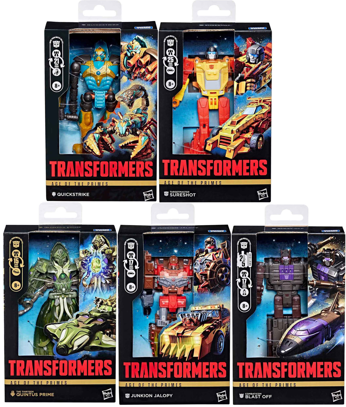 Transformers Age Of The Primes 6 Inch Action Figure Deluxe Class (2026 Wave 1) - Set of 5