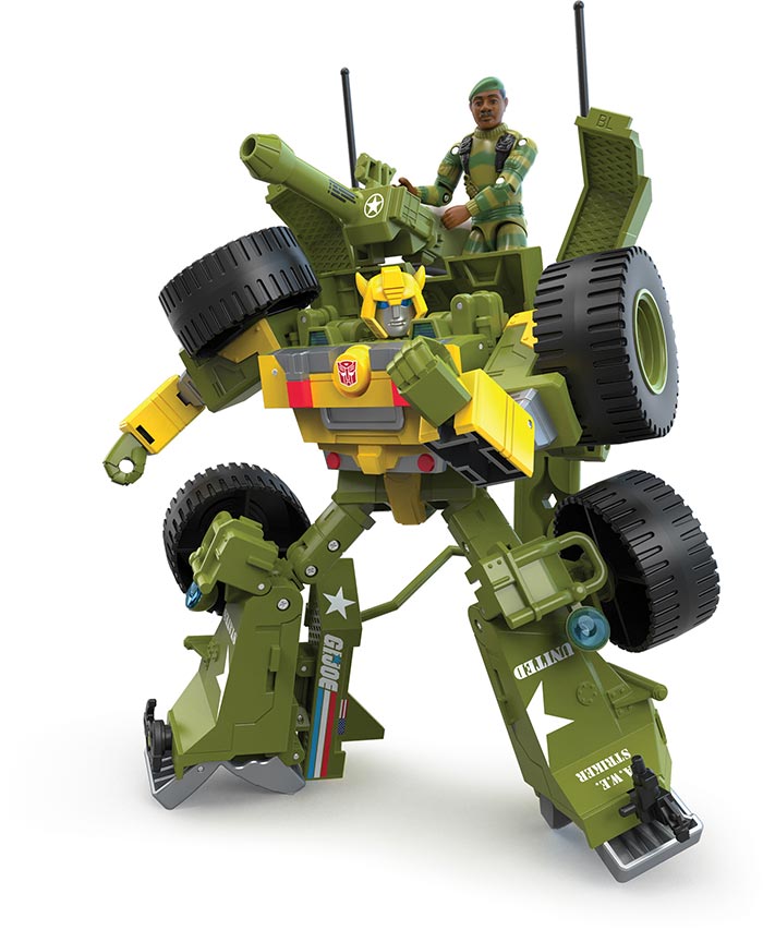 Transformers Collaborative G.I. Joe Mash-Up 9 Inch Action Figure - Bumblebee A.W.E. Striker & Lonzo Stalker Wilkinson