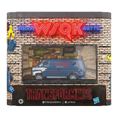 Transformers Collaborative Stranger Things 6 Inch Action Figure Deluxe Class Exclusive - Freakwency and 8-Trax