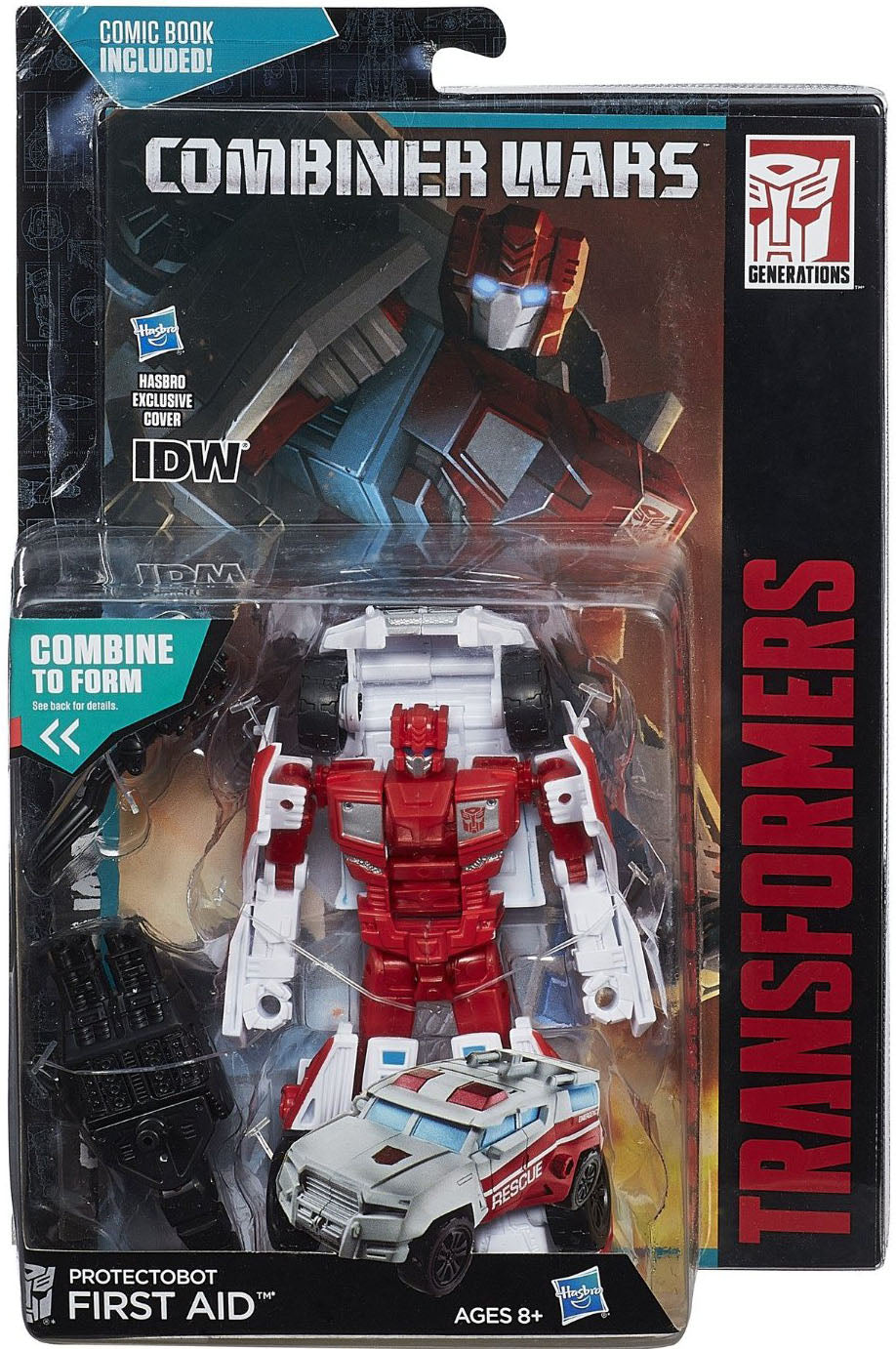 Transformers Generations Combiner Wars 6 Inch Action Figure Deluxe Class Wave 3 - First Aid (Builds Defensor) (Sub-Standard Packaging)