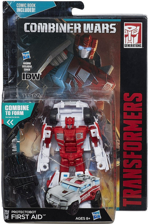 Transformers Generations Combiner Wars 6 Inch Action Figure Deluxe Class Wave 3 - First Aid (Builds Defensor) (Sub-Standard Packaging)